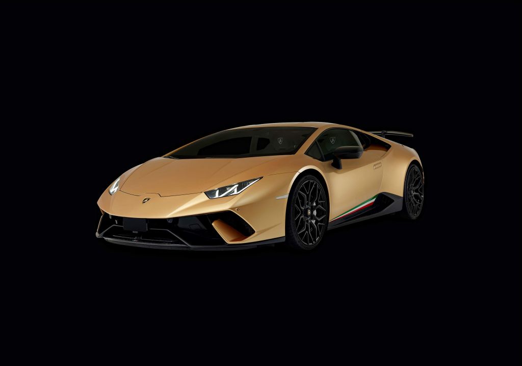 Lamborghini Huracán - Rechter voorkant, zwart