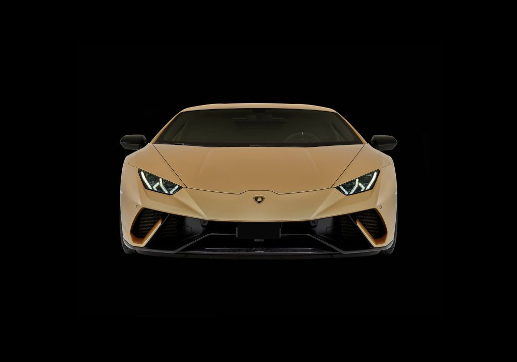 Lamborghini Huracán - Voorkant, zwart