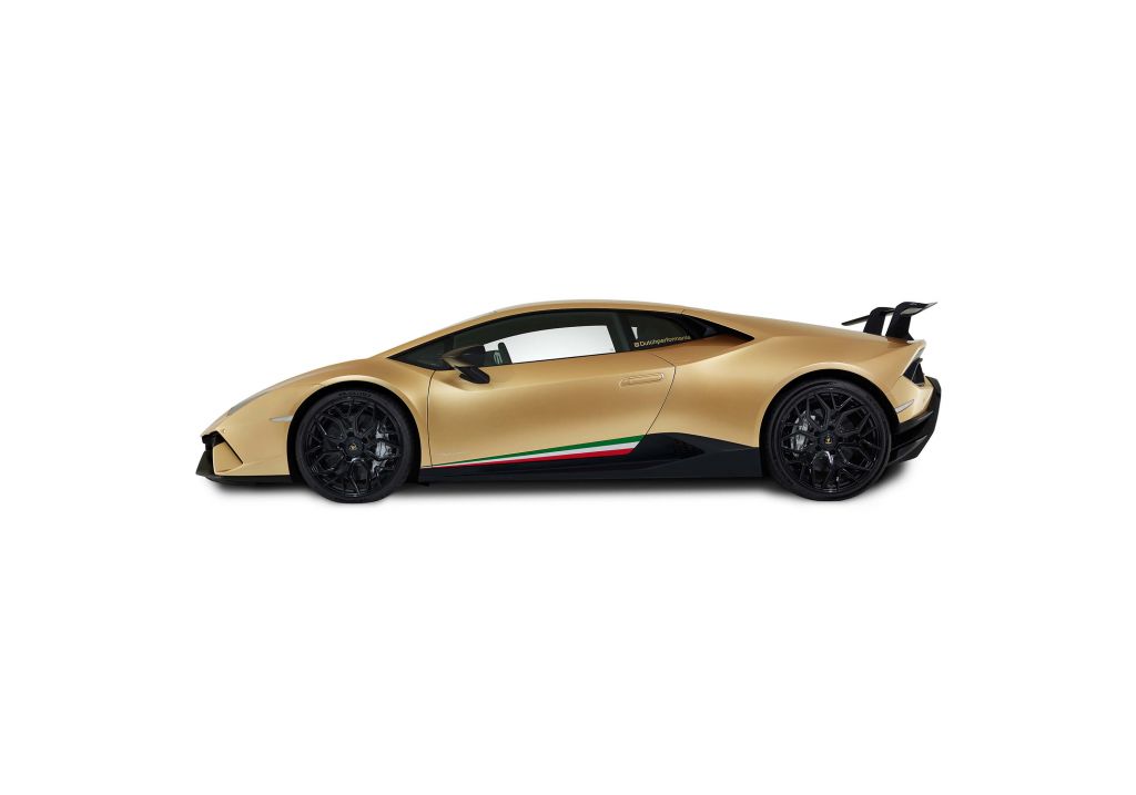 Lamborghini Huracán - Zijkant, wit