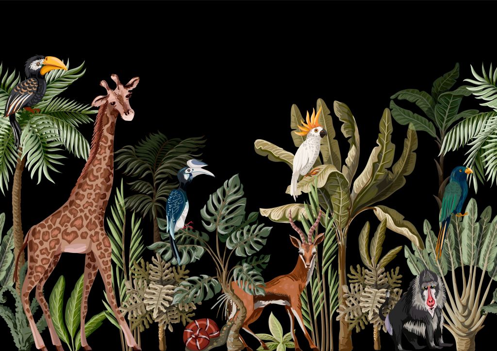 Verschillende jungle dieren