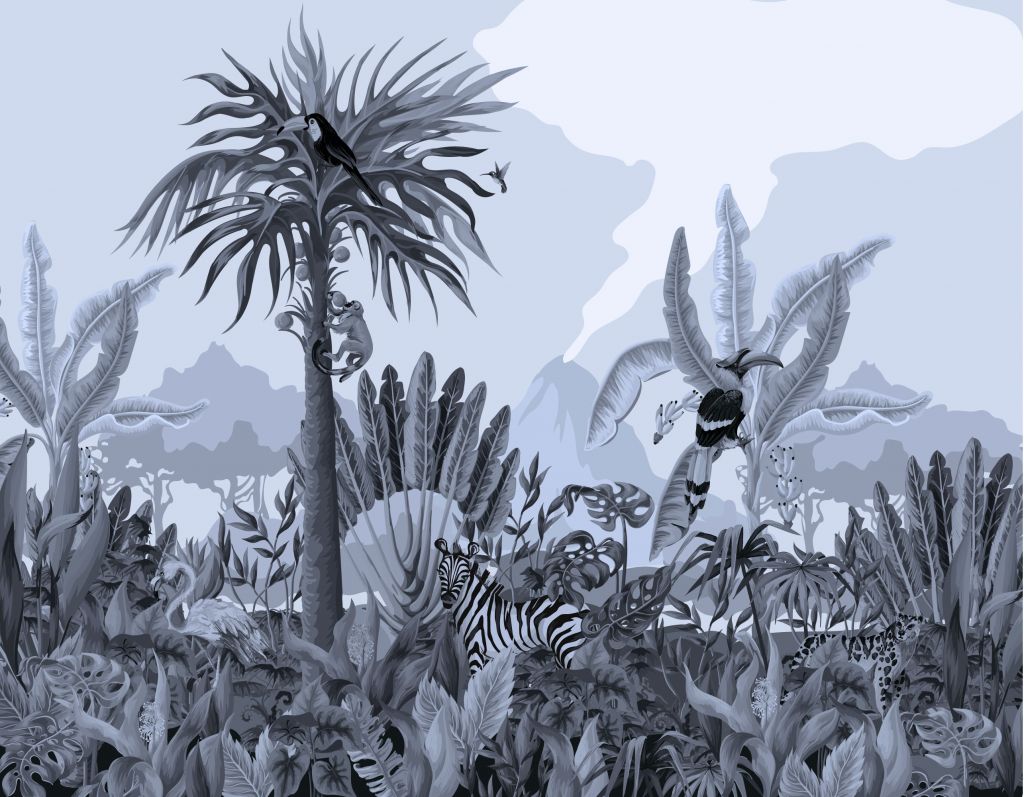 Blauwe jungle