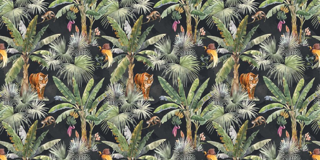 Palmen en jungle dieren