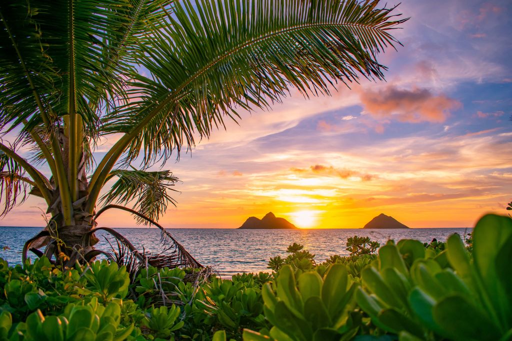 Zonsopgang bij Lanikai Beach