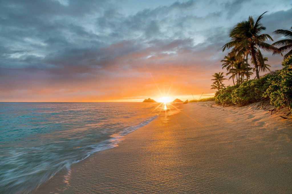 Een strand in Hawaii