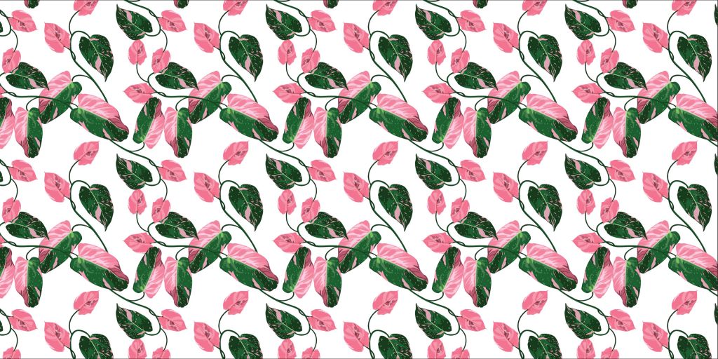 Roze en groene bladeren