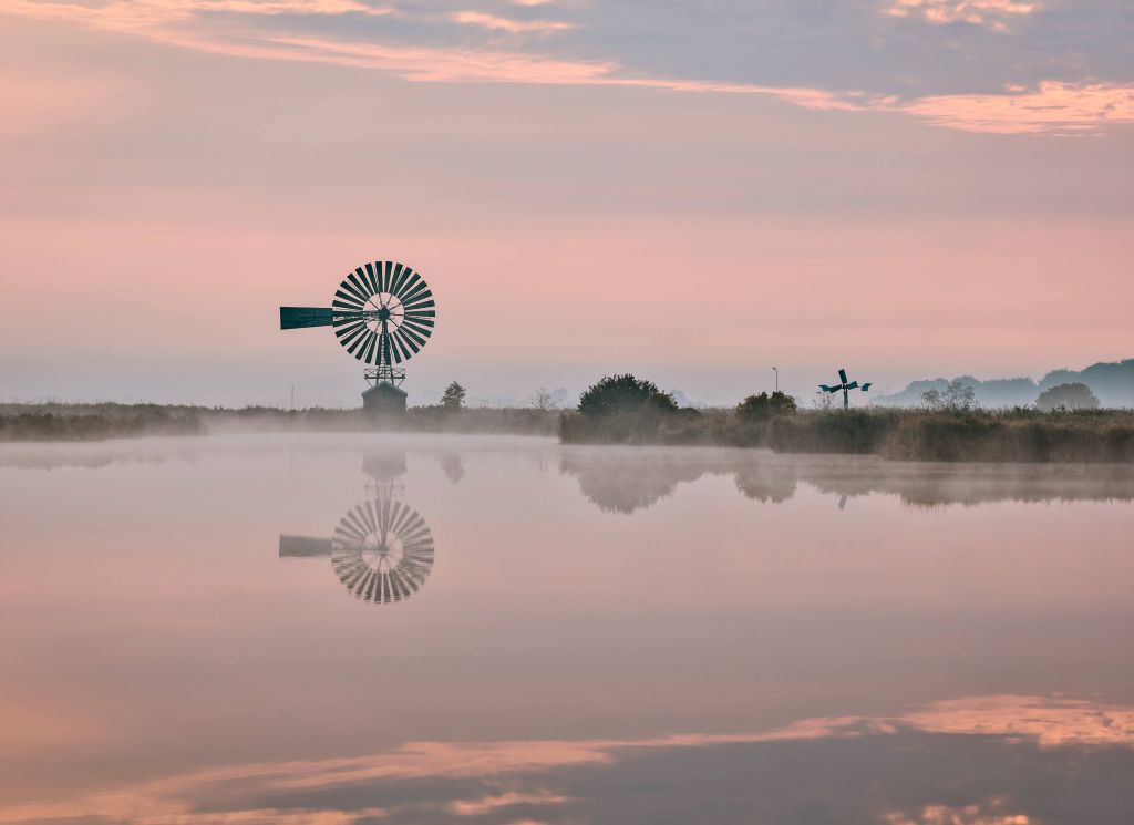 Metalen windmolen