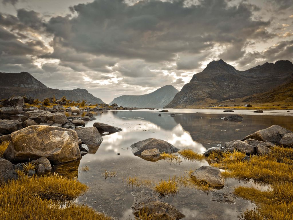 Lofoten tijdens bewolking
