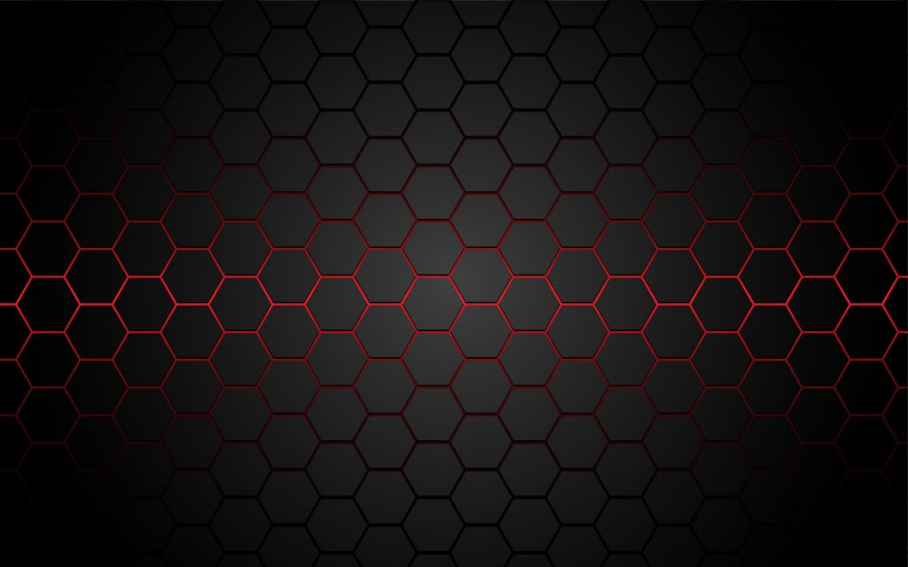 Rood gloeiende hexagons