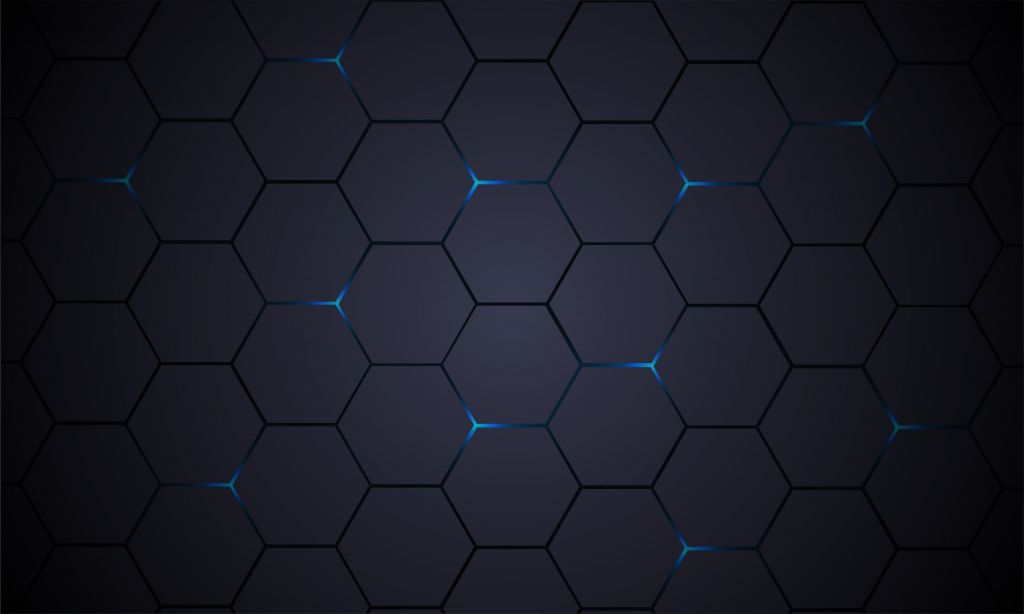 Donker grijze hexagons