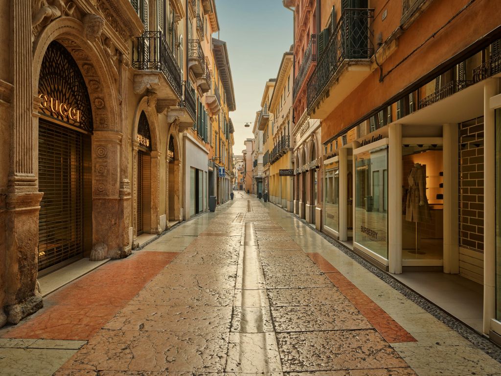 Winkelstraat in Italië