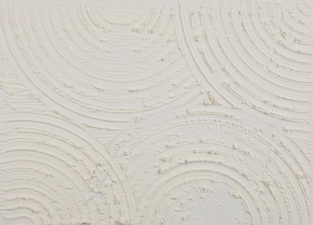 Zen cirkels grove structuur in off white