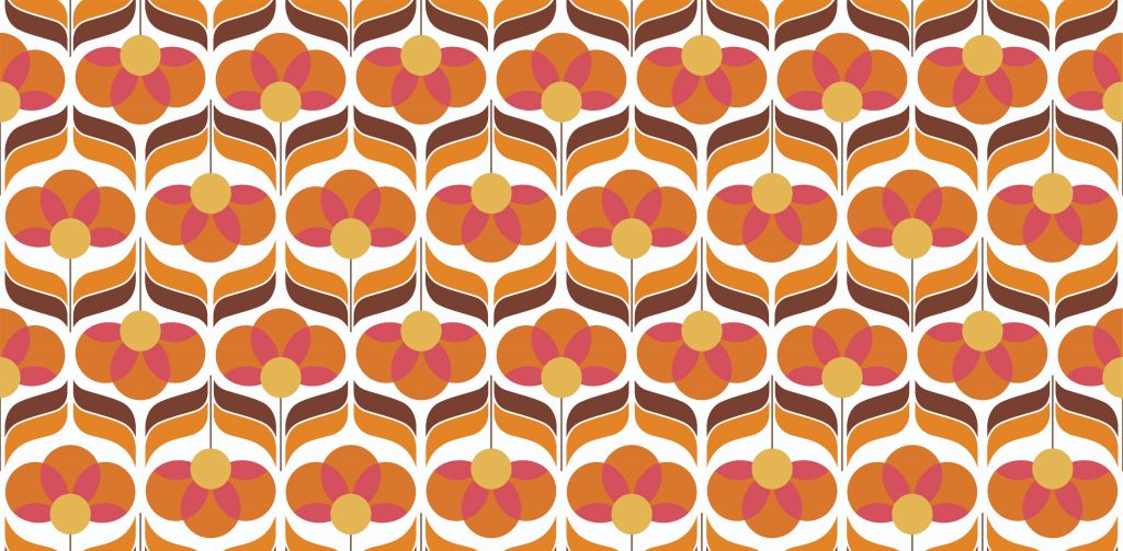 Vintage bloemen retro