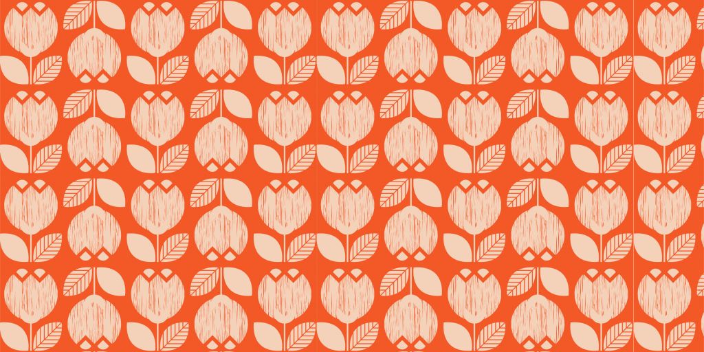 Retro bloemen patroon