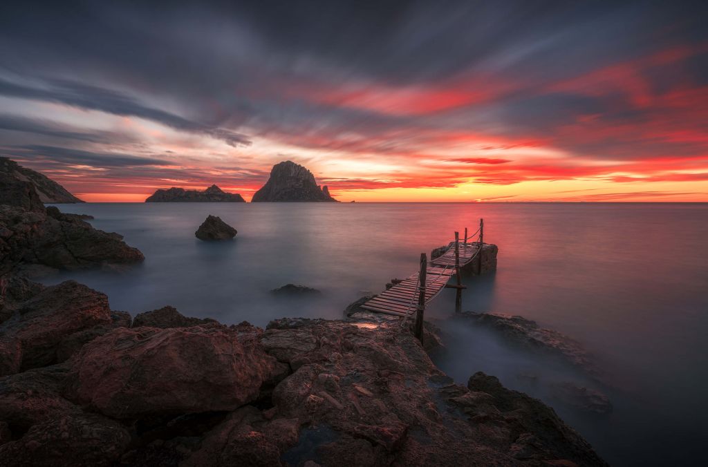 Red sunset in Ibiza ...