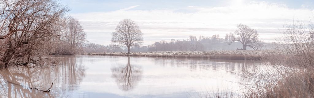 Verlaten winter landschap