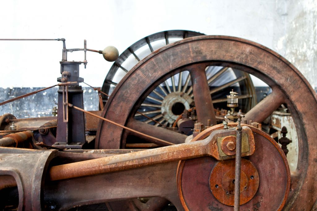 Deel van een aandrijflijn van een stoommachine (B) 