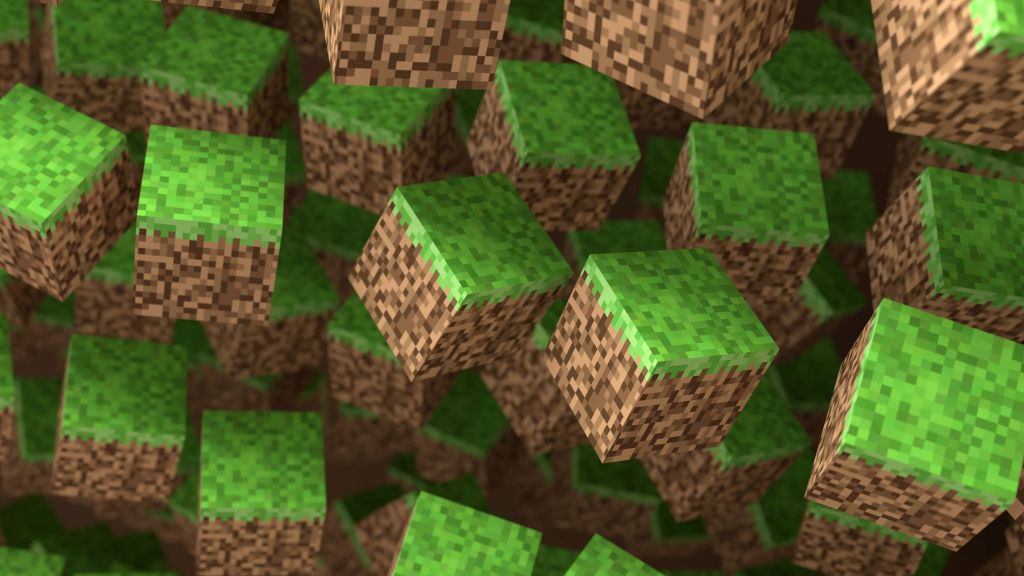 3D Minecraft gras blokken