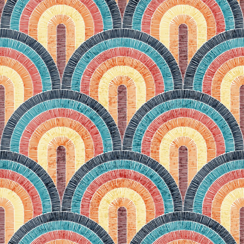 Golvende boheemse print
