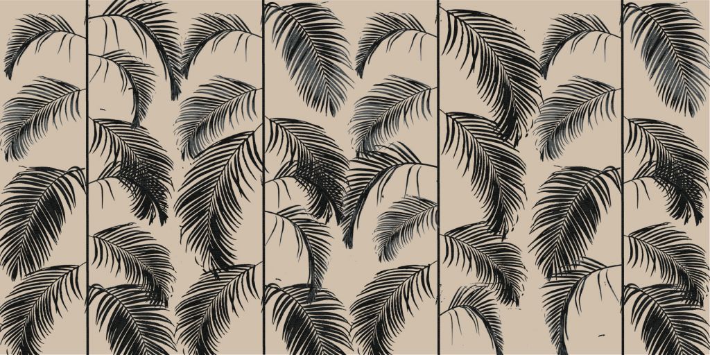 Palmbladeren beige