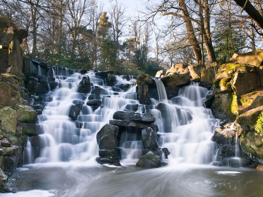 Waterval in de winter