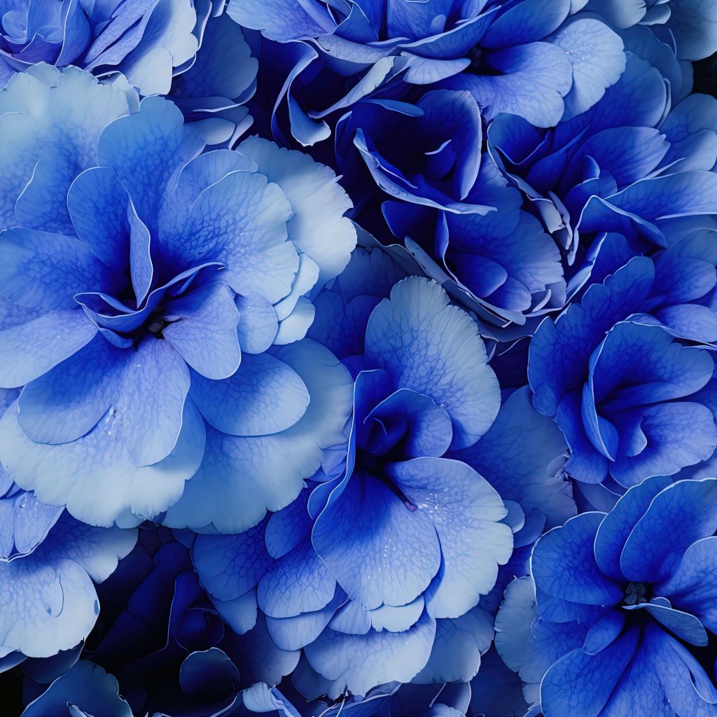Close-up van blauwe hortensia's
