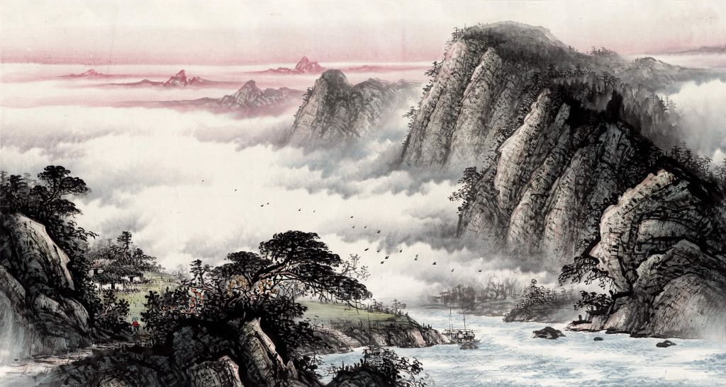 Chinees landschap traditioneel