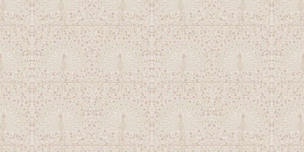 Klassiek Elegante Pauwenpracht Patroon - taupe