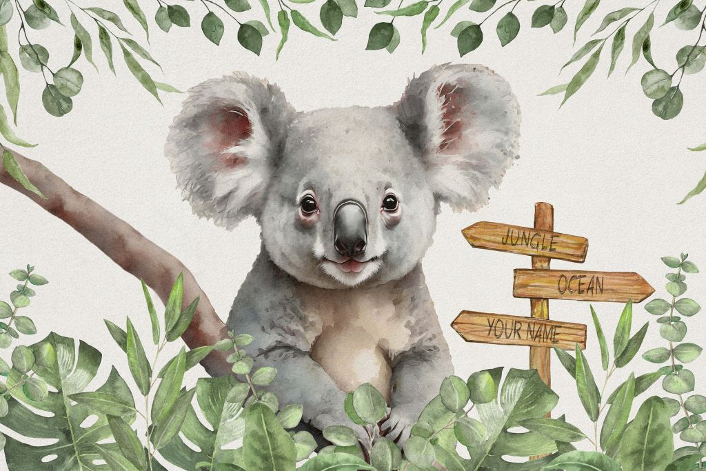 Baby koala in de jungle