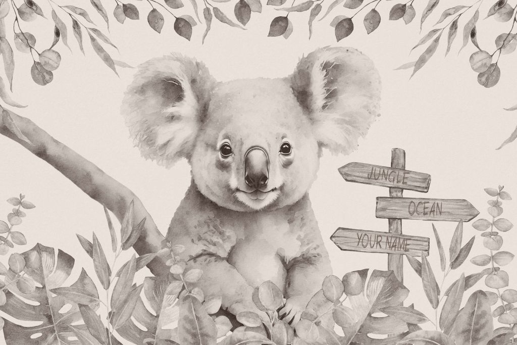 Baby koala in de jungle beige