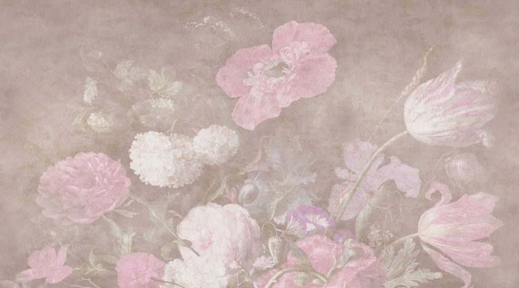 Baroque bloemen stilleven - vintage pastel