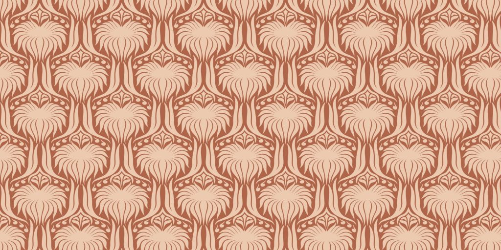 Terracotta Lotus patroon