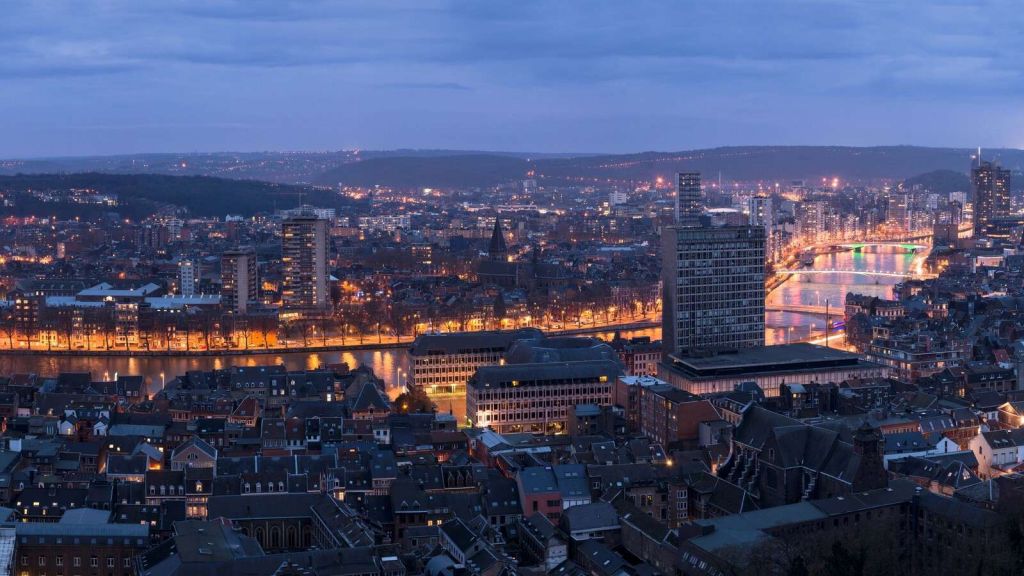 Luik panorama bij Maas