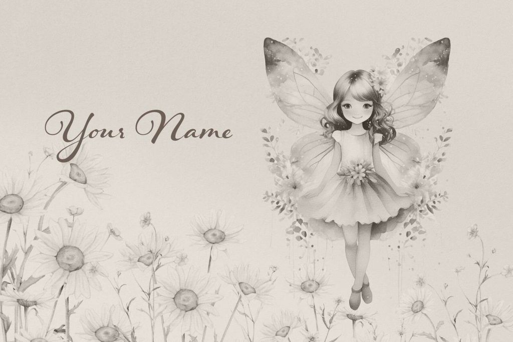 Elfje in zacht margrietenveld