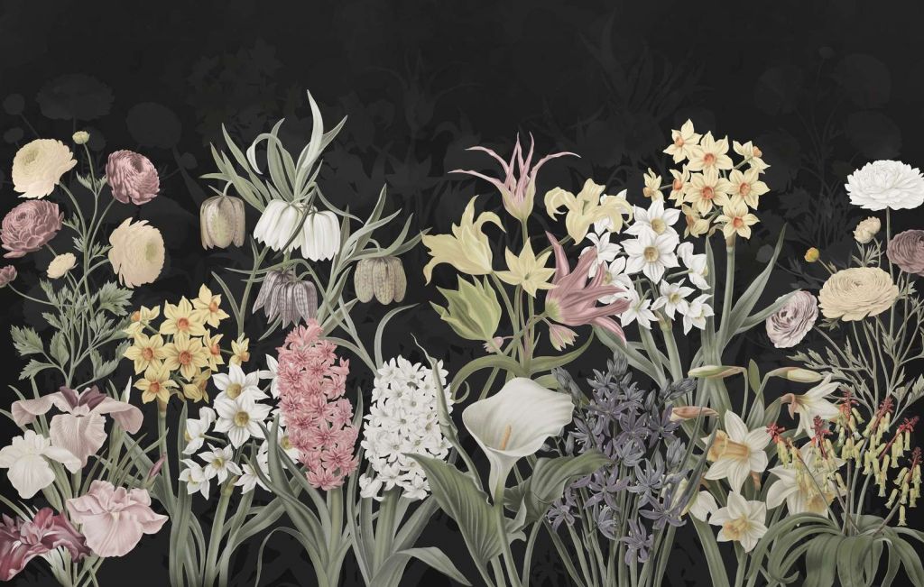 Spring Flowers - Midnight Bloom