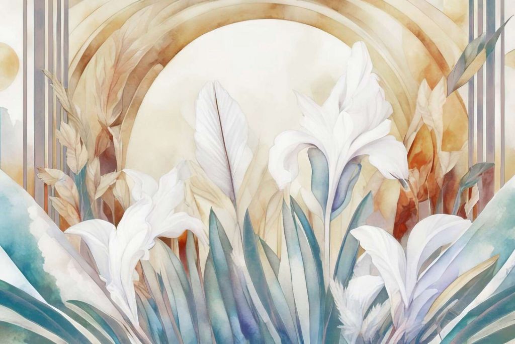 Irises at Sunrise Blue