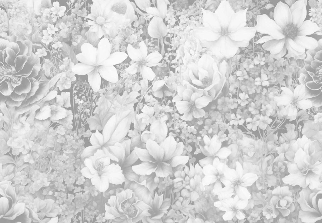 Flower festival seamless - white