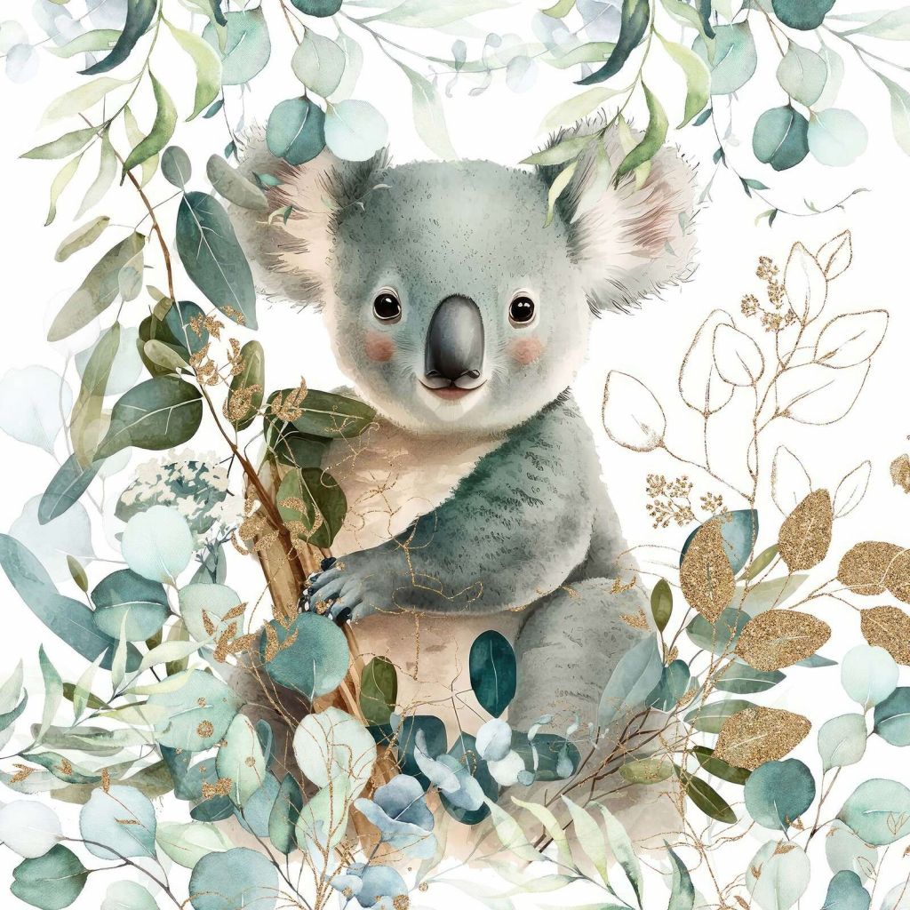 Schattige koala in eucalyptus