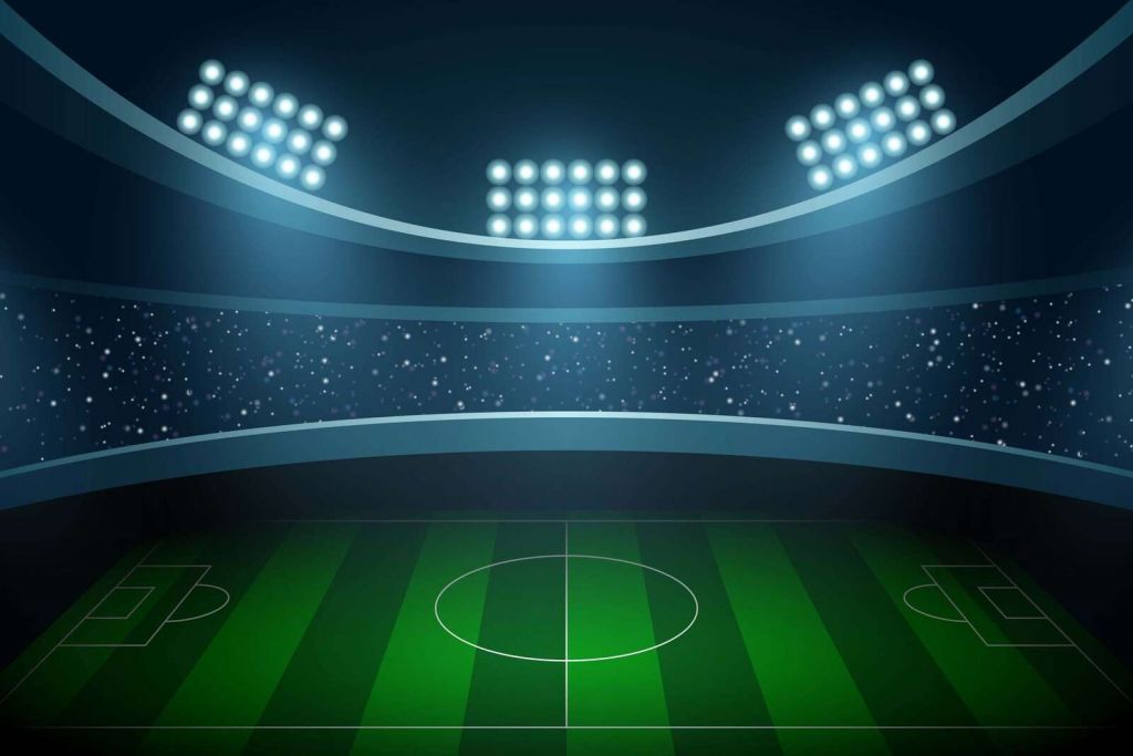 Verlicht Voetbalstadion