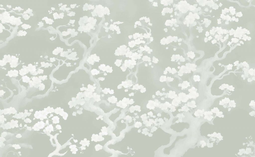 Wonderful blooming forest - green