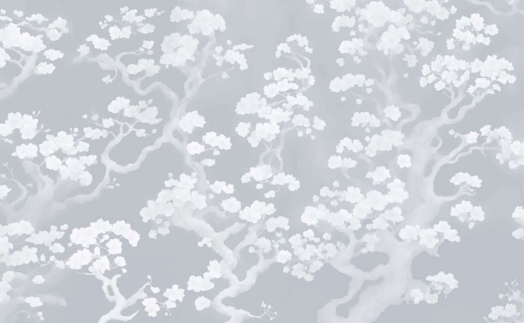 Wonderful blooming forest - blue