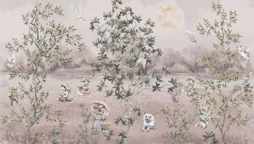 Vintage Animals - Pink