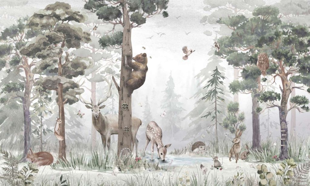 Wildlife in the Middle of the Forest