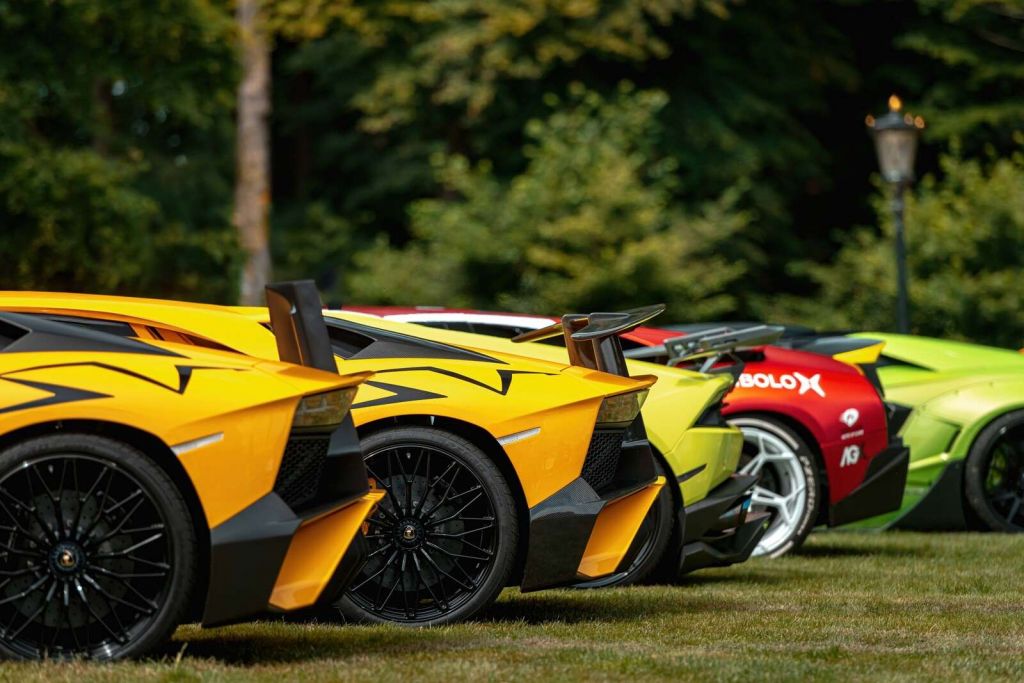 Supercar collectie iIn natuur