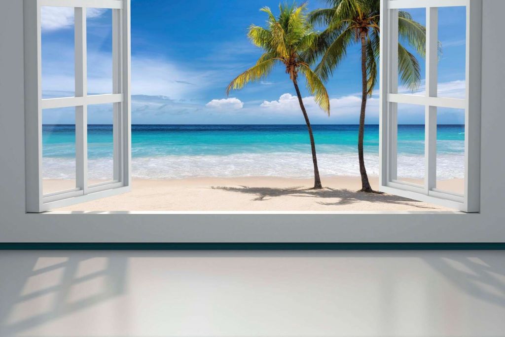Uitzicht op tropisch strand