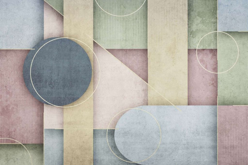 Zacht geometrisch pastelspel