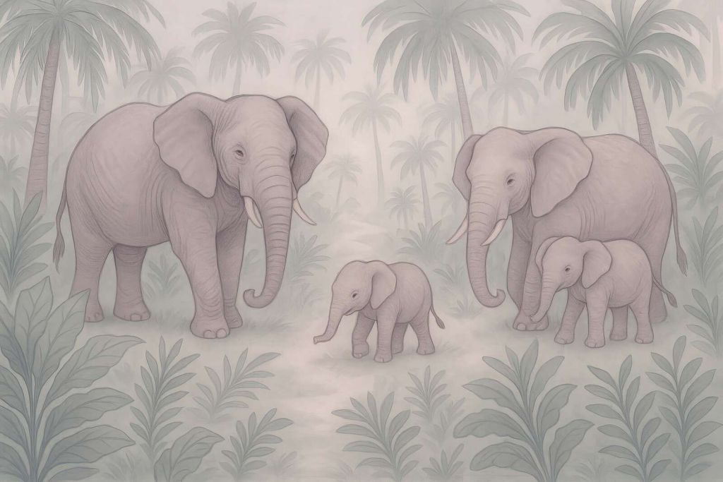 Olifantenfamilie in de jungle