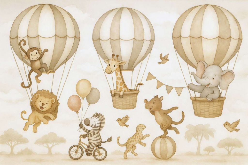 Dierenparade in de lucht