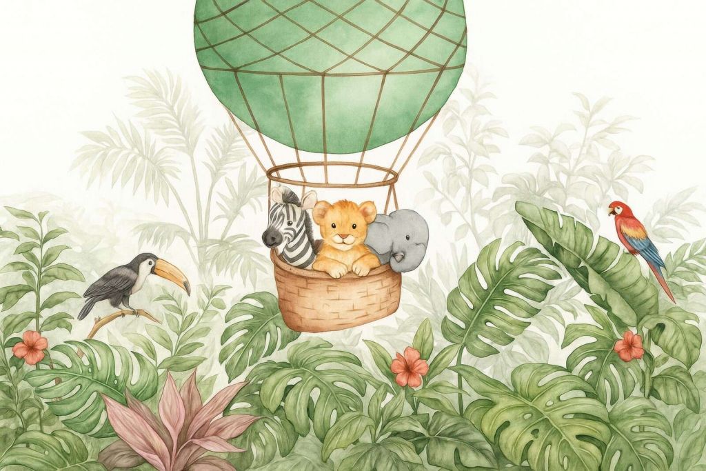Jungleballon met kleine vrienden