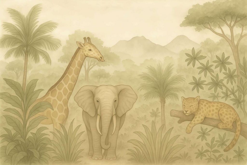 Junglevriendjes in sepia