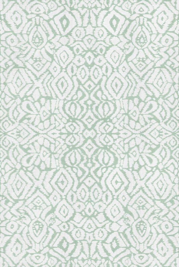Mintgroen ikat patroon met ornamenten